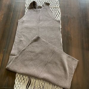 Prologue midi knit sleeveless ribbed sweater dress